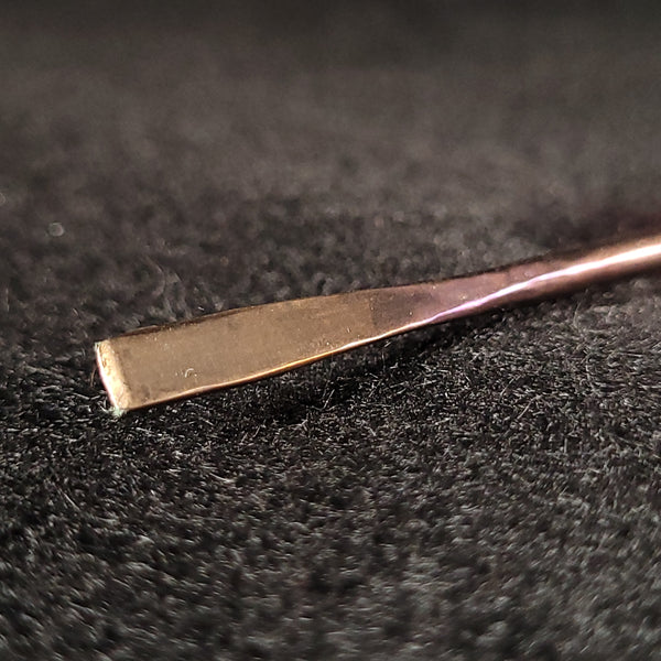 No Brakes Glass - Titanium Tip - Glass Handle Fumed Dab Tool (Gold Ruby Crushed Opal)