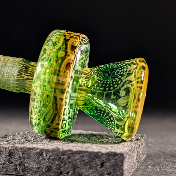 Mothership Glass - "The Exile" Green 10mm Flower Slide