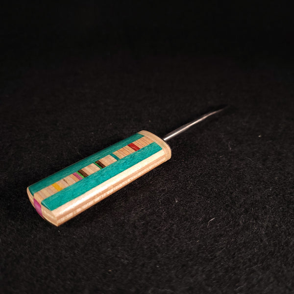 Dead Deck Tools - Custom Pouch and Dabber - Wide Tip Teal Racing Stripes