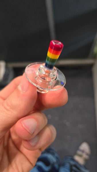 Zach Brown Glass - Rainbow Handle Slurper Stopper (Deep Dish)