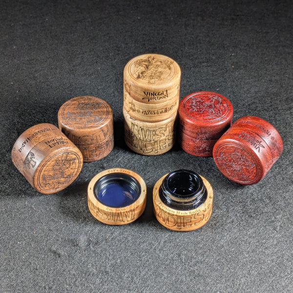 Ted's Trees x Invest In Headies x Vincent Gordon - Wood Carved Miron Concentrate Jars