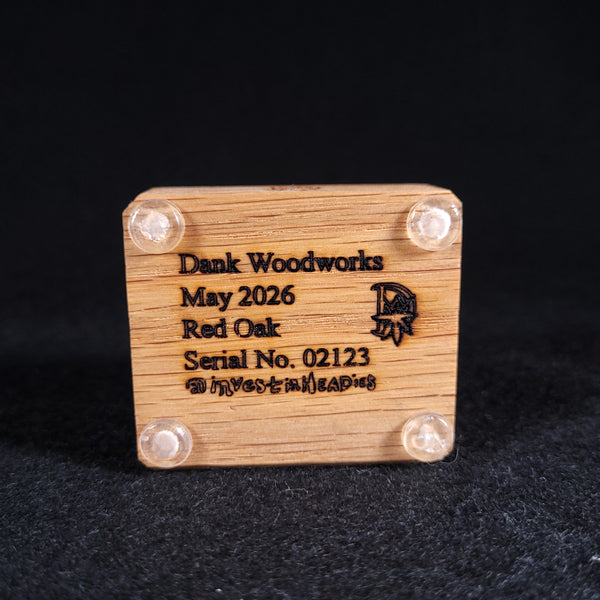 Investinheadies ✖️ Dank Woodworks - Red Oak 4 Slot 10mm Banger Block