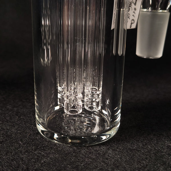 Sovereignty Glass - 2026 - Wildberry #11 over Joy White Satin Color Accent 18mm Fixed 4 Slitted Ash Catcher