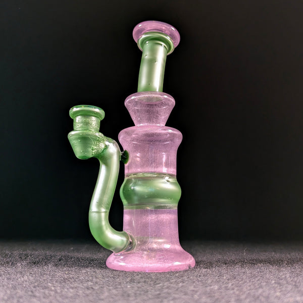 ProfxGlass - Rose Quartz over Icy White Satin and Chromium Double Blooper