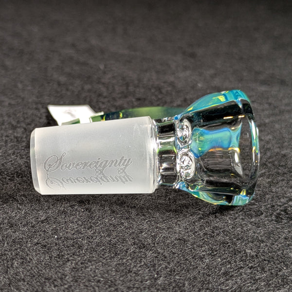 Sovereignty Glass - 2026 Egyptian Green Partial Accent Mille Diffy Tube w/ Removable 180 Gridded Downstem