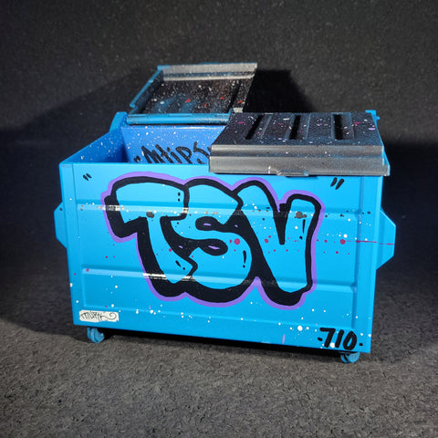 Dab Dumpsters - Blue TSV Graffiti Dumpster