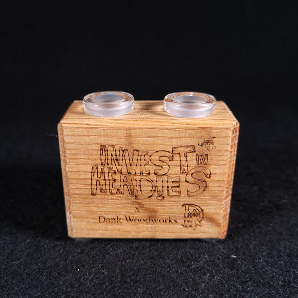 Investinheadies ✖️ Dank Woodworks - Red Oak 4 Slot 10mm Banger Block