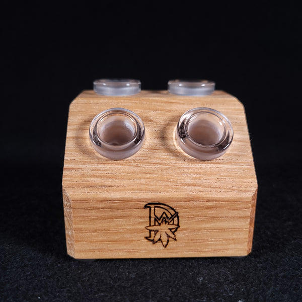 Investinheadies ✖️ Dank Woodworks - Red Oak 4 Slot 10mm Banger Block