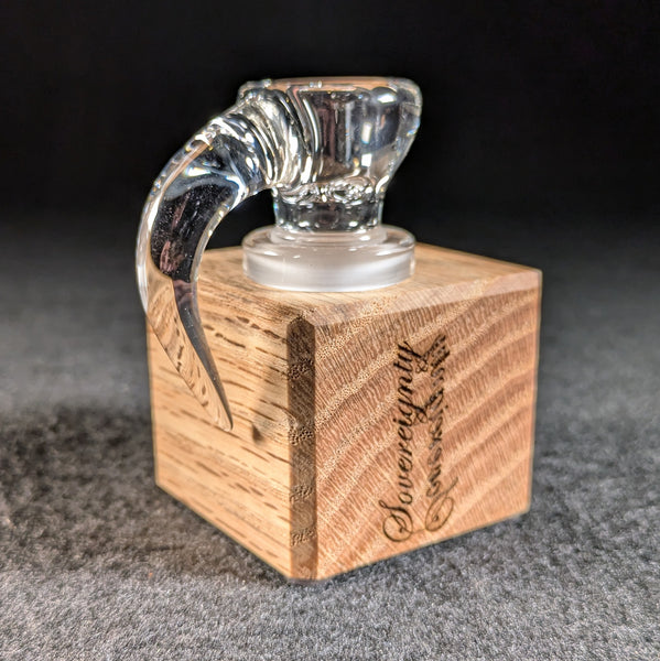 Sovereignty Glass x Dank Woodworks - 'CLEAR' 18mm Slide + Stand