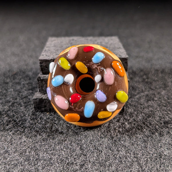 KGB Glass Sprinkled Donut Pendant