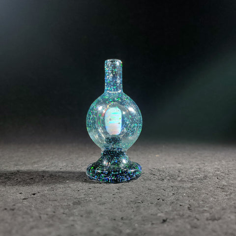 Soup Glass - Crushed Opal Deep Blue Sea Cap