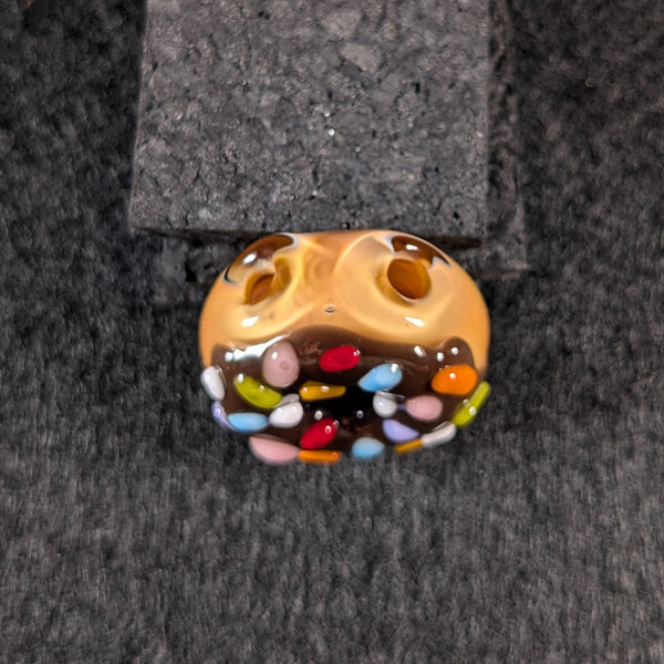 KGB Glass Sprinkled Donut Pendant