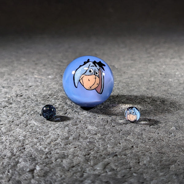 Weasel.Glass - Eeyore Slurper Set (Marble & 2 Pearls)