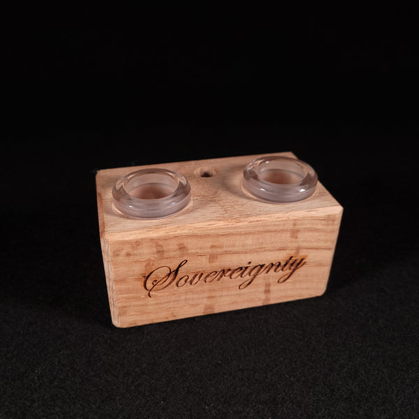 Sovereignty Glass x Dank Woodworks - 2 Slot Wooden 18mm Slide Stands 2025