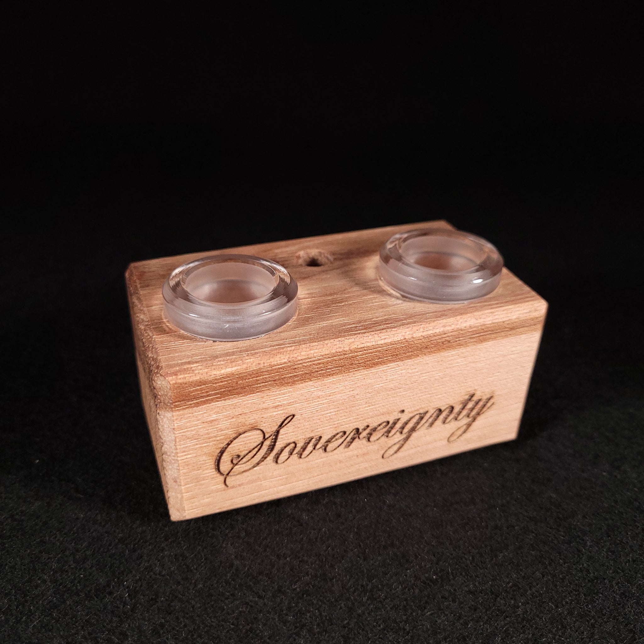 Sovereignty Glass x Dank Woodworks - 2 Slot Wooden 18mm Slide Stands 2025
