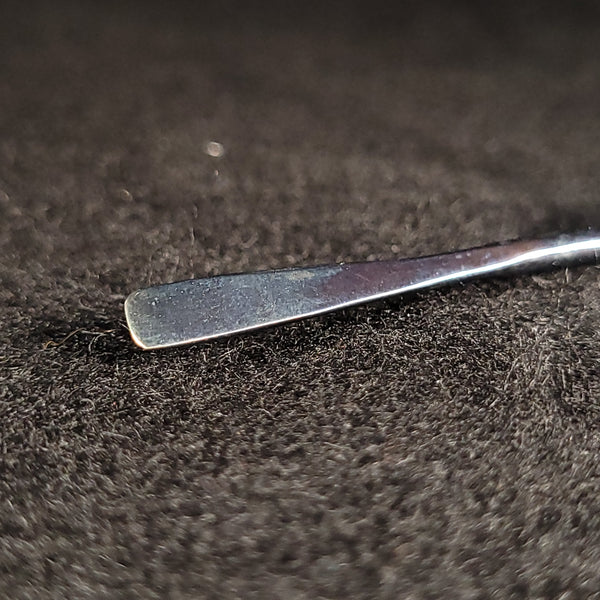 No Brakes Glass - Titanium Tip - Glass Handle Fumed Dab Tool (Faceted Dark Blue Crushed Opal + Encased Opal)