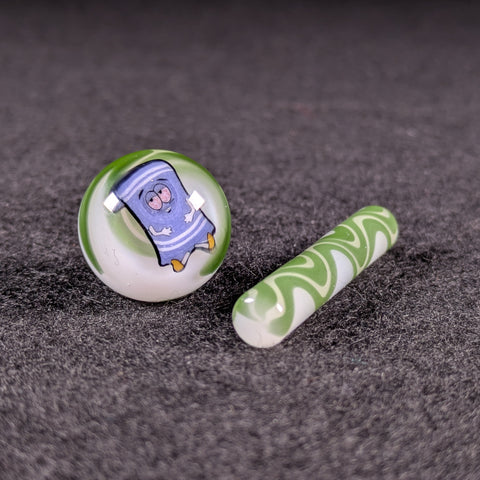 Weasel.Glass - Towelie Slurper Set (Marble & Pillar)