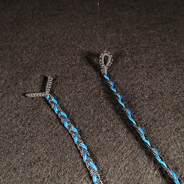 Rainbows Giggle - Black & Blue Pendant Threads