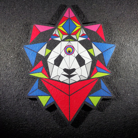 Crystal Farms Collective   - 16 Bit Sacred Geometry Panda Moodmat