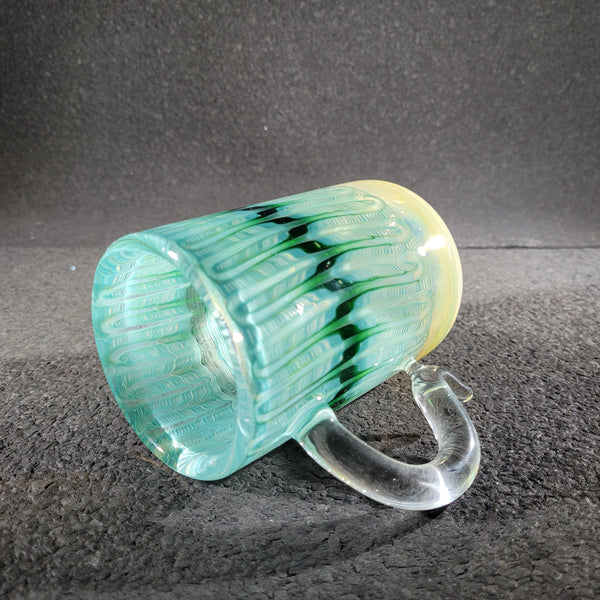 Ed Wolfe's Got Glass -  Green Waves Artistic Mug