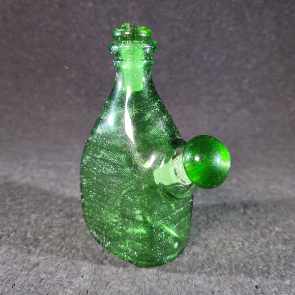 Phatt Matt Glass - Green Stardust Flask Bottle
