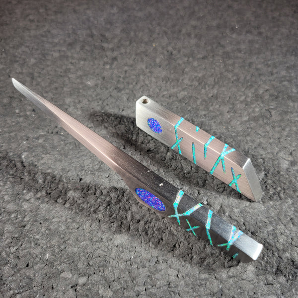 Kal Hooto Creations - Rainbow Faded Crushed Opal SETS (Pendant & Slab Stick)