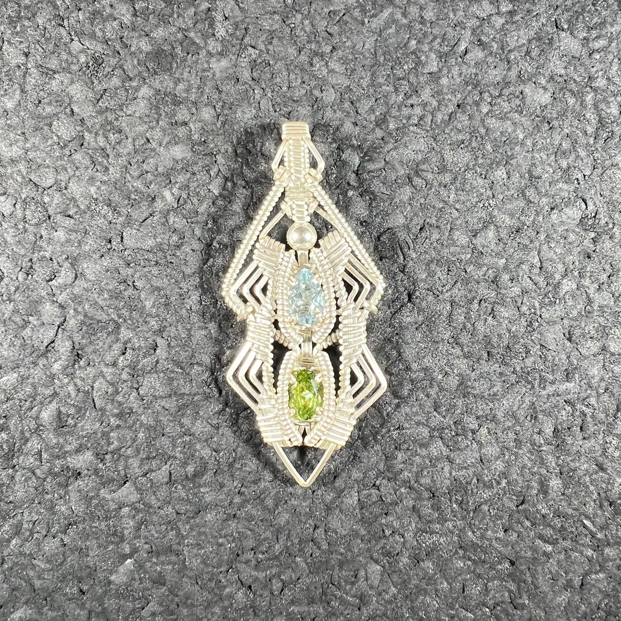 Jason Burruss - Peridot & Aquamarine Silver Wrap