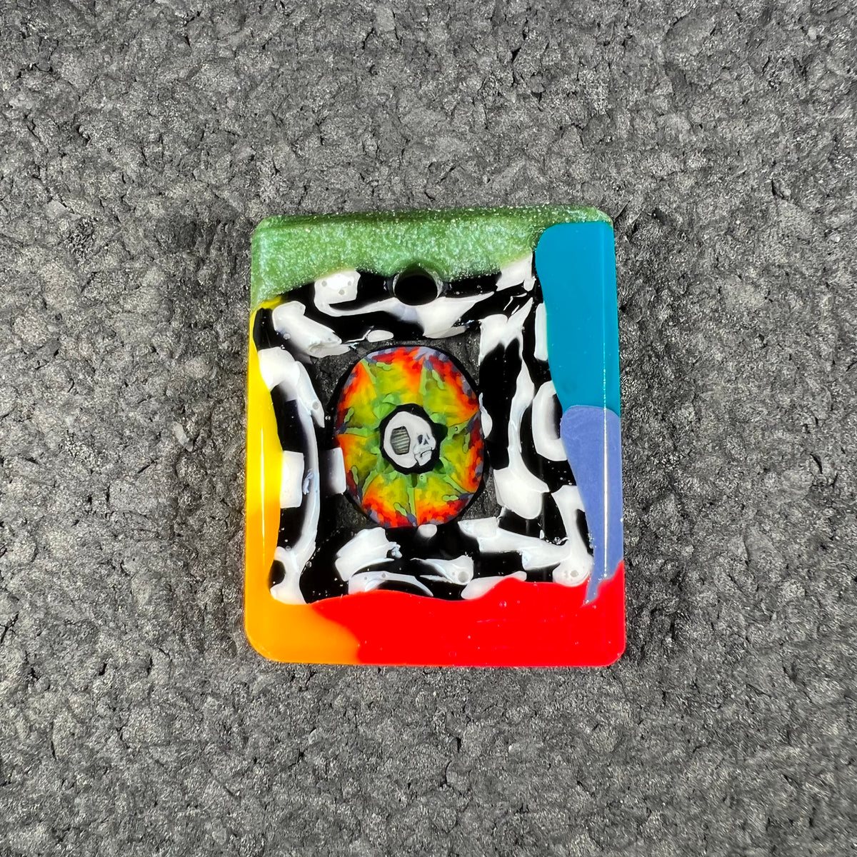 Trevs Glass X AKM - "Memento Mori" Tablet Pendant