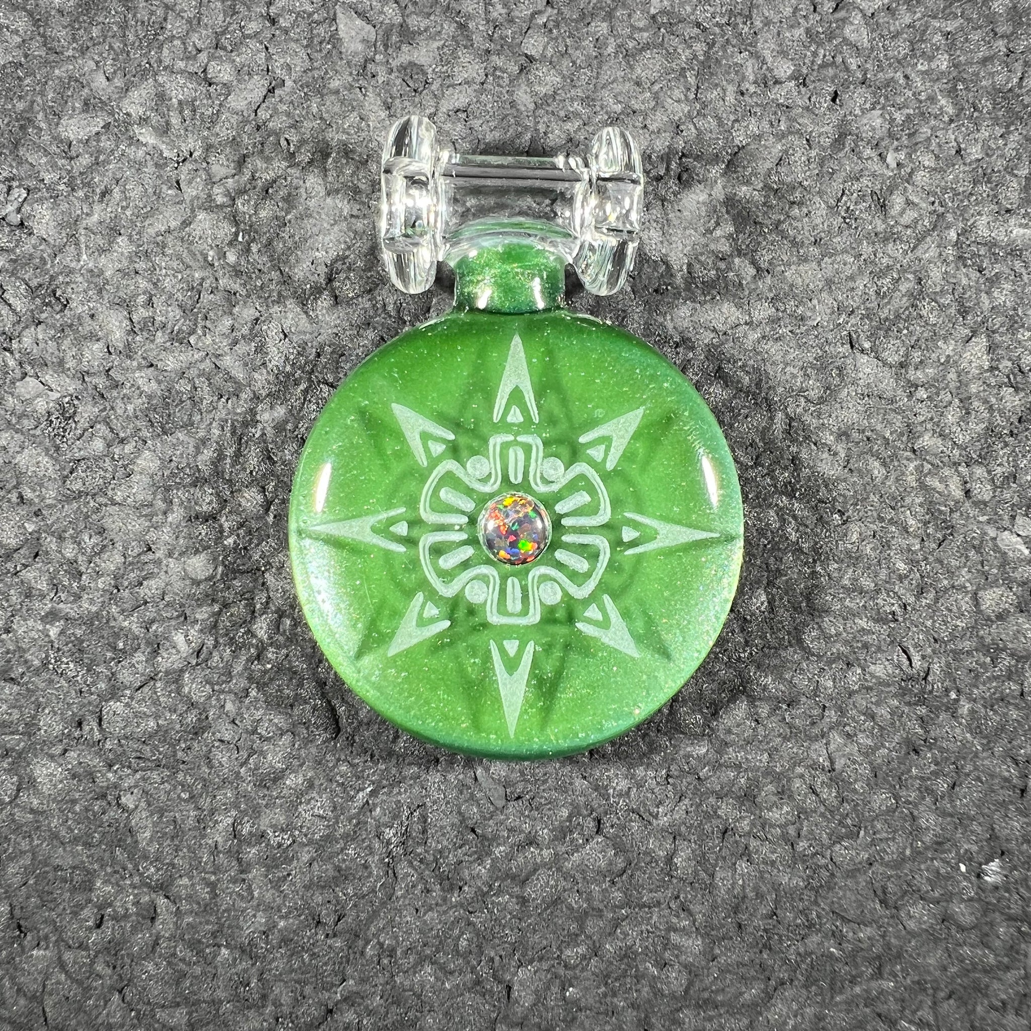 Morton Glass - Polished Sacred Geometry Pendant
