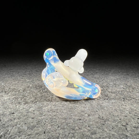 R3G15 Glass - Moonstone Mengu Mask Pendant