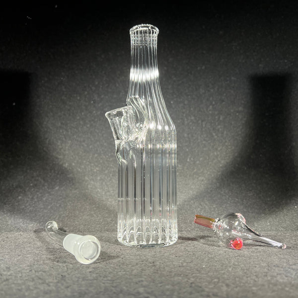Weeje Glass - Scalloped Sake Bottle with Bubble Cap