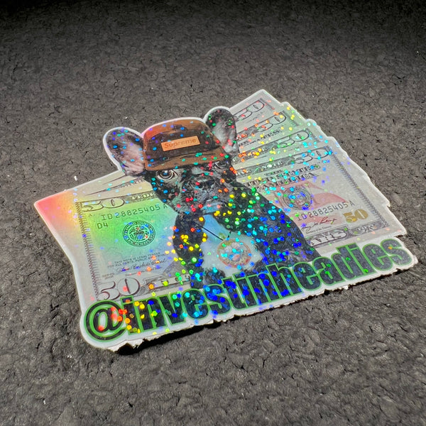 Invest In Headies x Layered Fabrics - Holographic Heady Frenchie Sticker