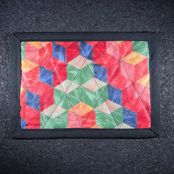 Wook Wear - Black Quilted Cubes Rectangle Mat
