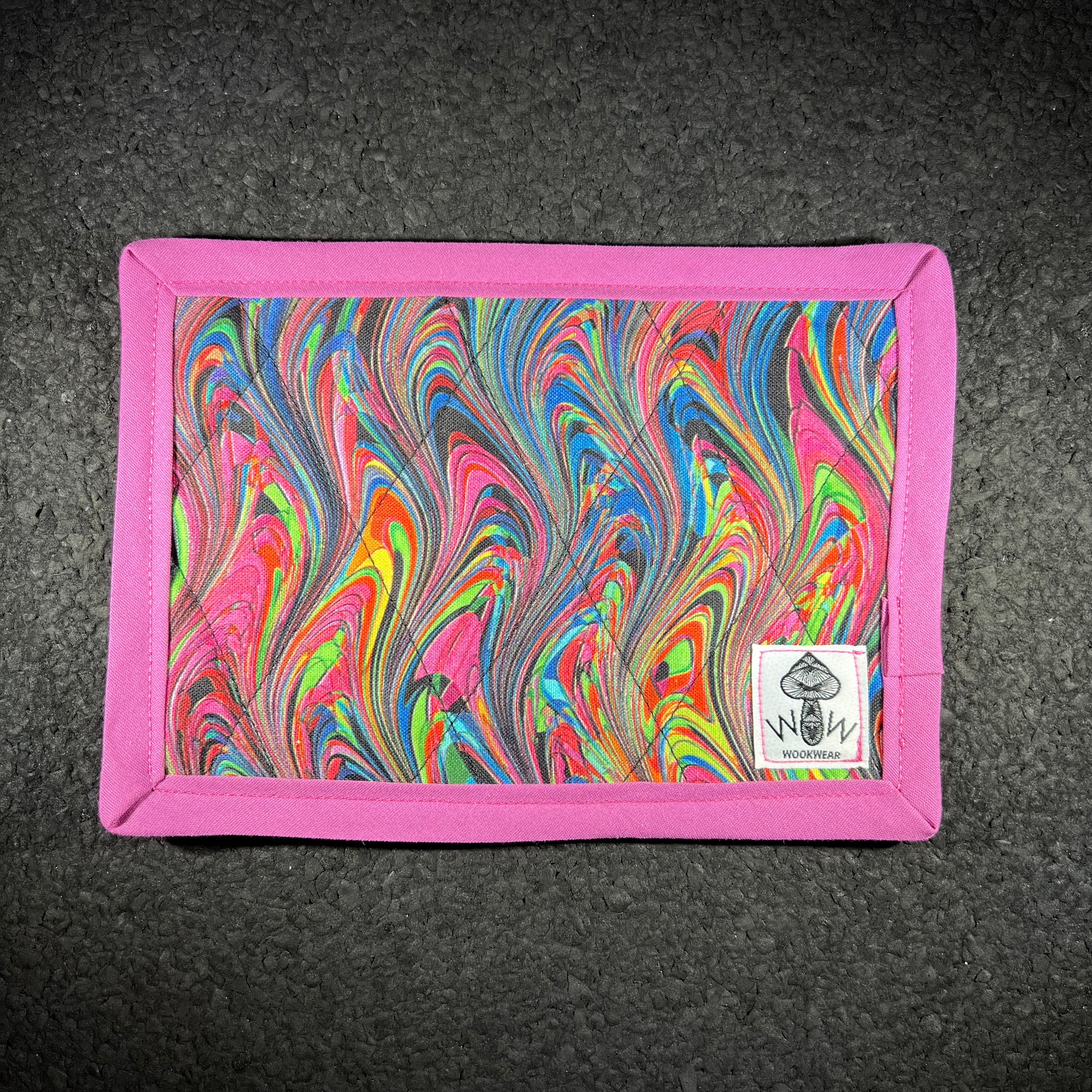 Wook Wear - Pink Quilted Psychedelic Rectangle Mat