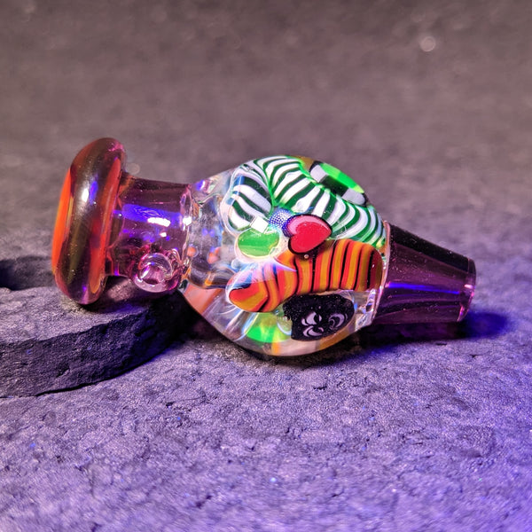 Millennium Glass - Dark Amethyst (UV) Mille 25mm Bubble Cap