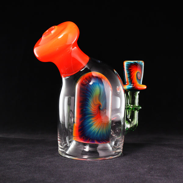 R3G15 Glass - Tie Dye Thumb Sucker (Orange)